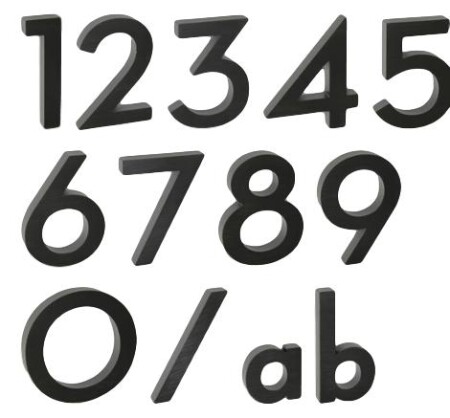 Domové čísla RICHTER 3D (čierná matná)