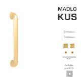 Dverné madlo MP MOON (OLS - Mosadz brúsená) - MP OLS Mosaz broušená