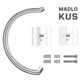 DVERNÉ MADLO MP kód K16 Ø 30 mm SP - ks (BN - Brúsená nerez) - MP BN (brúsená nerez)