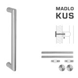 DVERNÉ MADLO MP kód K02 Ø 25 mm UN - ks (BN - Brúsená nerez) - MP BN (brúsená nerez)