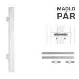 DVERNÉ MADLO MP kód K31 25x25 mm UN - pár (WS - Biela matná) - MP WS (biela mat)