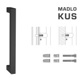 DVERNÉ MADLO MP kód K02K 25x25 mm SP - ks (BS - Čierna matná) - MP BS (čierna mat)