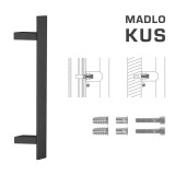 DVERNÉ MADLO MP kód K41Z 40x10 mm SP - ks (BS - Čierna matná) - MP BS (čierna mat)