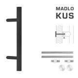DVERNÉ MADLO MP kód K10 Ø 35 mm UN - ks (BS - Čierna matná) - MP BS (čierna mat)