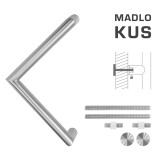 DVERNÉ MADLO MP kód K14 Ø 30 mm UN - ks (BN - Brúsená nerez) - MP BN (brúsená nerez)