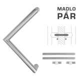 DVERNÉ MADLO MP kód K14 Ø 30 mm UN - pár (BN - Brúsená nerez) - MP BN (brúsená nerez)