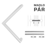 DVERNÉ MADLO MP kód K14 Ø 30 mm UN - pár (WS - Biela matná) - MP WS (biela mat)