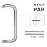 DVERNÉ MADLO MP kód K38 Ø 32 mm UN - pár (BN - Brúsená nerez) - MP BN (brúsená nerez)