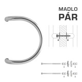 DVERNÉ MADLO MP M1 WA/A-DHP - pár (LN - Leštená nerez) - MP LN - leštěná nerez