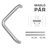 DVERNÉ MADLO MP kód K14T Ø 32 mm UN - pár (BN - Brúsená nerez) - MP BN (brúsená nerez)