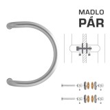DVERNÉ MADLO MP M1 WA/AS-SKLO - pár (Strieborná RAL 9006) - MP Strieborná