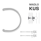 DVERNÉ MADLO M1 WA/C-DHP - ks (BN - Brúsená nerez) - MP BN (brúsená nerez)