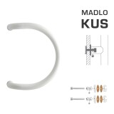 DVERNÉ MADLO M1 WA/CS-SKLO - ks (Biela lesklá RAL 9016) - MP Bílá lesklá