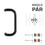 DVERNÉ MADLO M2 WA/AS-SKLO - pár (Čierna RAL 9005) - MP Čierna