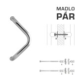 DVERNÉ MADLO MP M6 WA/A-DHP - pár (LN - Leštená nerez) - MP LN - leštěná nerez