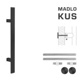 DVERNÉ MADLO MP kód K41S 40x10 mm UN - ks (BS - Čierna matná) - MP BS (čierna mat)