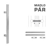 DVERNÉ MADLO MP kód K41S 40x10 mm UN - pár (BN - Brúsená nerez) - MP BN (brúsená nerez)