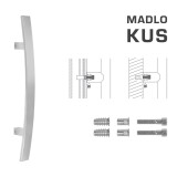 DVERNÉ MADLO MP kód K41C 40x10 mm SP - ks (BN - Brúsená nerez) - MP BN (brúsená nerez)