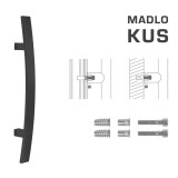 DVERNÉ MADLO MP kód K41C 40x10 mm SP - ks (BS - Čierna matná) - MP BS (čierna mat)