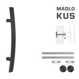 DVERNÉ MADLO MP kód K41C 40x10 mm UN - ks (BS - Čierna matná) - MP BS (čierna mat)