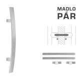 DVERNÉ MADLO MP kód K41C 40x10 mm UN - pár (BN - Brúsená nerez) - MP BN (brúsená nerez)