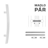 DVERNÉ MADLO MP kód K41C 40x10 mm UN - pár (WS - Biela matná) - MP WS (biela mat)