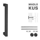 DVERNÉ MADLO MP kód K02K 25x25 mm UN - ks (BS - Čierna matná) - MP BS (čierna mat)