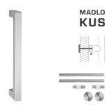 DVERNÉ MADLO MP kód K02K 25x25 mm UN - ks (BN - Brúsená nerez) - MP BN (brúsená nerez)