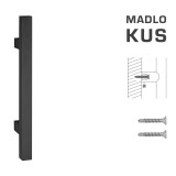 DVERNÉ MADLO MP kód K31 25x25 mm ST - ks (BS - Čierna matná) - MP BS (čierna mat)