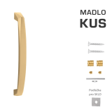 Dverné madlo MP CRYSTAL (OLS - Mosadz brúsená) - MP OLS Mosaz broušená