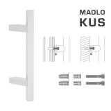 DVERNÉ MADLO MP kód K31Z 25x25 mm SP - ks (WS - Biela matná) - MP WS (biela mat)