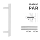 DVERNÉ MADLO MP kód K41Z 40x10 mm UN - pár (WS - Biela matná) - MP WS (biela mat)