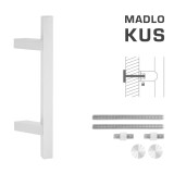 DVERNÉ MADLO MP kód K31Z 25x25 mm UN - ks (WS - Biela matná) - MP WS (biela mat)