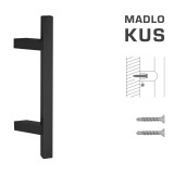 DVERNÉ MADLO MP kód K31Z 25x25 mm ST - ks (BS - Čierna matná) - MP BS (čierna mat)