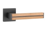 Dverné kovanie MP AS - IMPERATA - HR 7S (BS - Čierna matná / drevo dub) - MP černá matná/dřevo dub