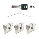 Set 3 ks cylindrických vložiek Richter EURO XCOLOR SET3.ZEL