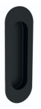 Mušle pre posuvné dvere ROSTEX oválna 120x40 mm (ČIERNA MAT) - ROSTEX ČIERNA