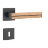 Dverné kovanie MP AS - IMPERATA - HR 7S (BS - Čierna matná / drevo dub)
