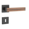Dverové kovanie MP AS - IMPERATA - HR 7S (BS - Čierna matná / drevo orech)