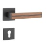 Dverové kovanie MP AS - IMPERATA - HR 7S (BS - Čierna matná / drevo orech)
