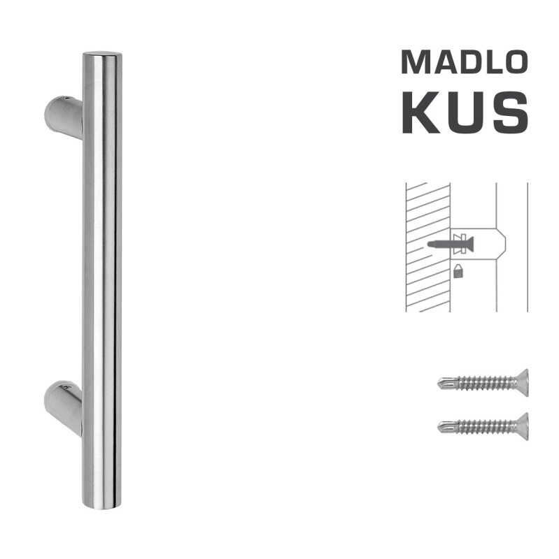 DVERNÉ MADLO MP kód K00 Ø 25 mm ST ks (BN - Brúsená nerez)