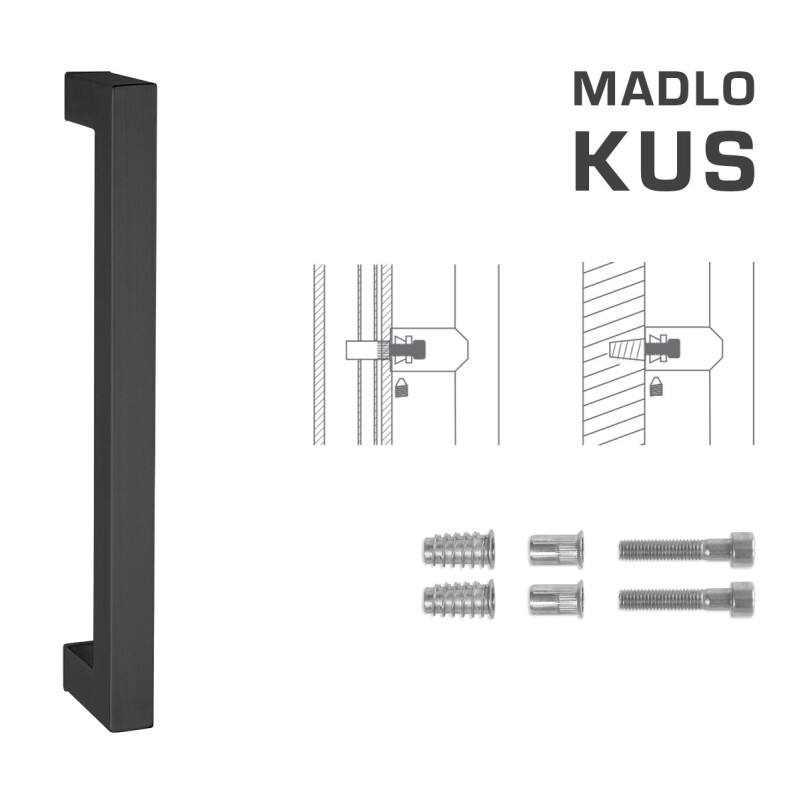 DVERNÉ MADLO MP kód K02K 25x25 mm SP - ks (BS - Čierna matná)