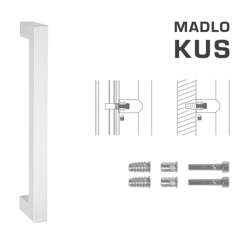 DVERNÉ MADLO MP kód K02K 25x25 mm SP - ks (WS - Biela matná)