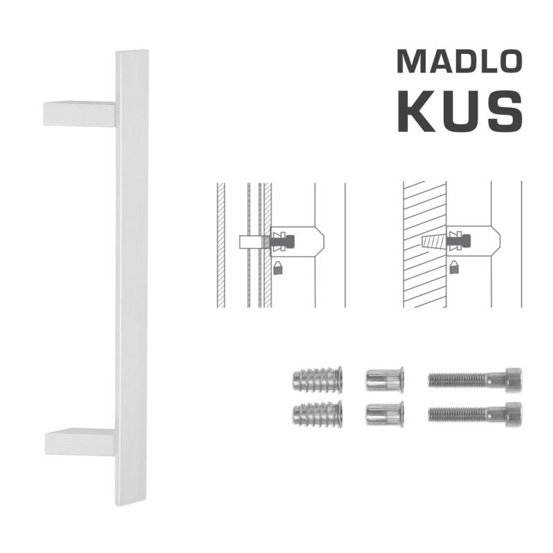 DVERNÉ MADLO MP kód K41Z 40x10 mm SP - ks (WS - Biela matná)