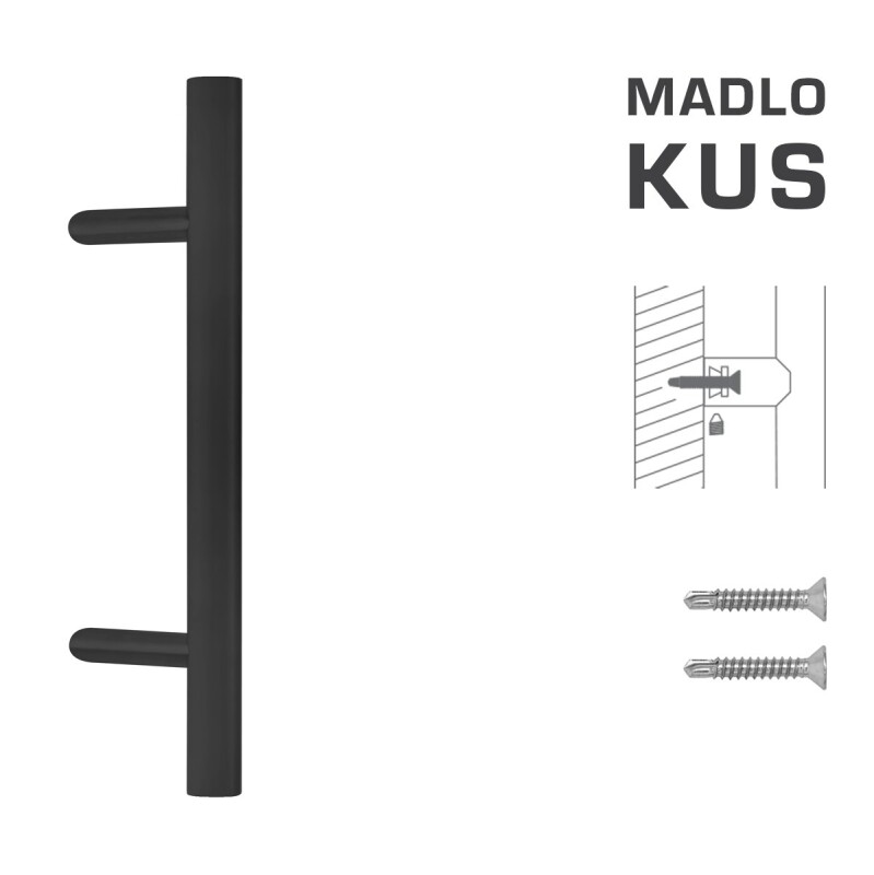 DVERNÉ MADLO MP kód K10 Ø 35 mm ST - ks (BS - Čierna matná)