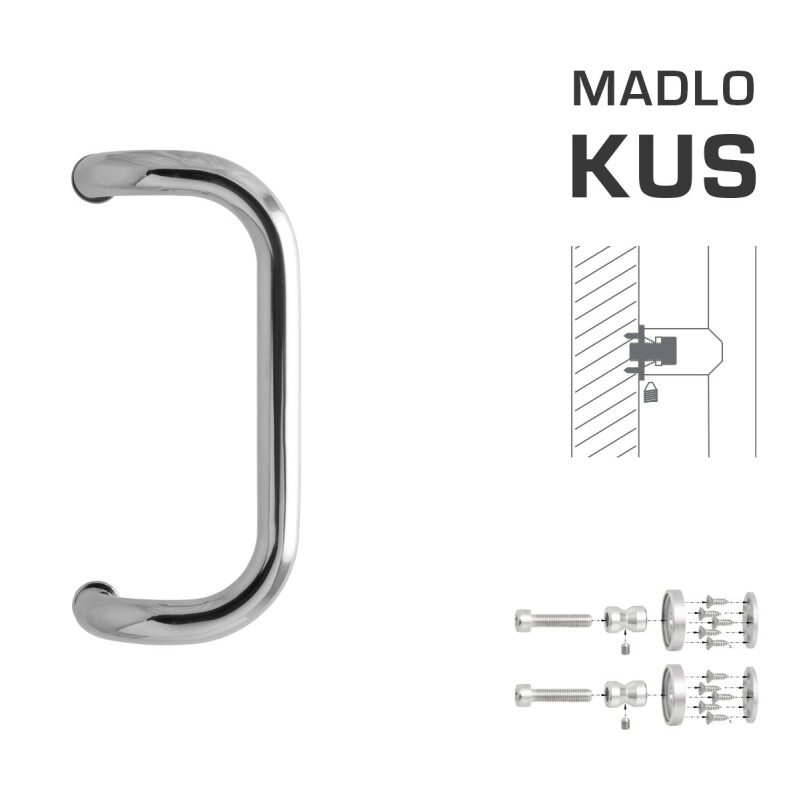 DVERNÉ MADLO MP M2 WA/BD-DREVO - ks (LN - Leštená nerez)