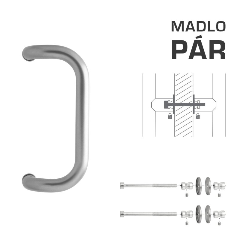 DVERNÉ MADLO MP M2 WA/A-DHP - pár (Strieborná RAL 9006)