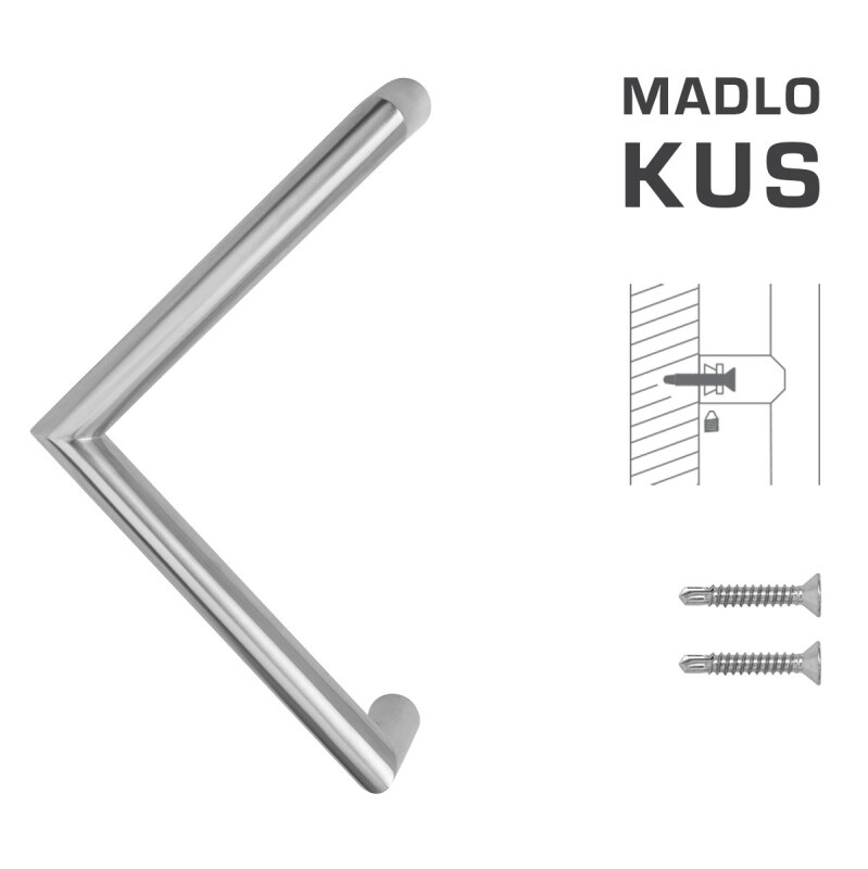 DVERNÉ MADLO MP kód K14 Ø 30 mm ST - ks (BN - Brúsená nerez)