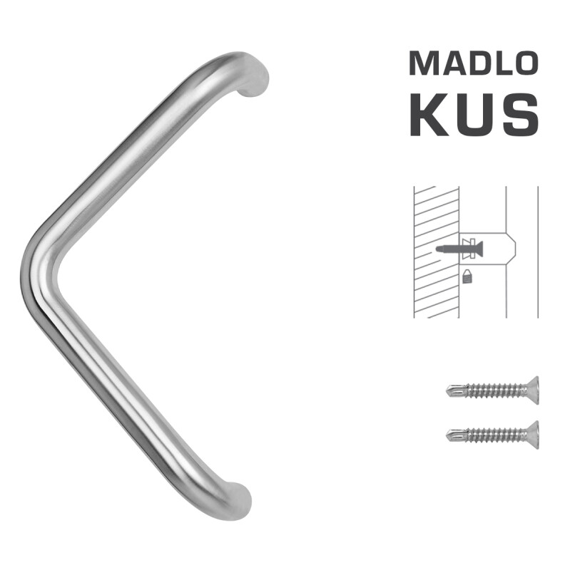DVERNÉ MADLO MP kód K14T Ø 32 mm ST - ks (BN - Brúsená nerez)