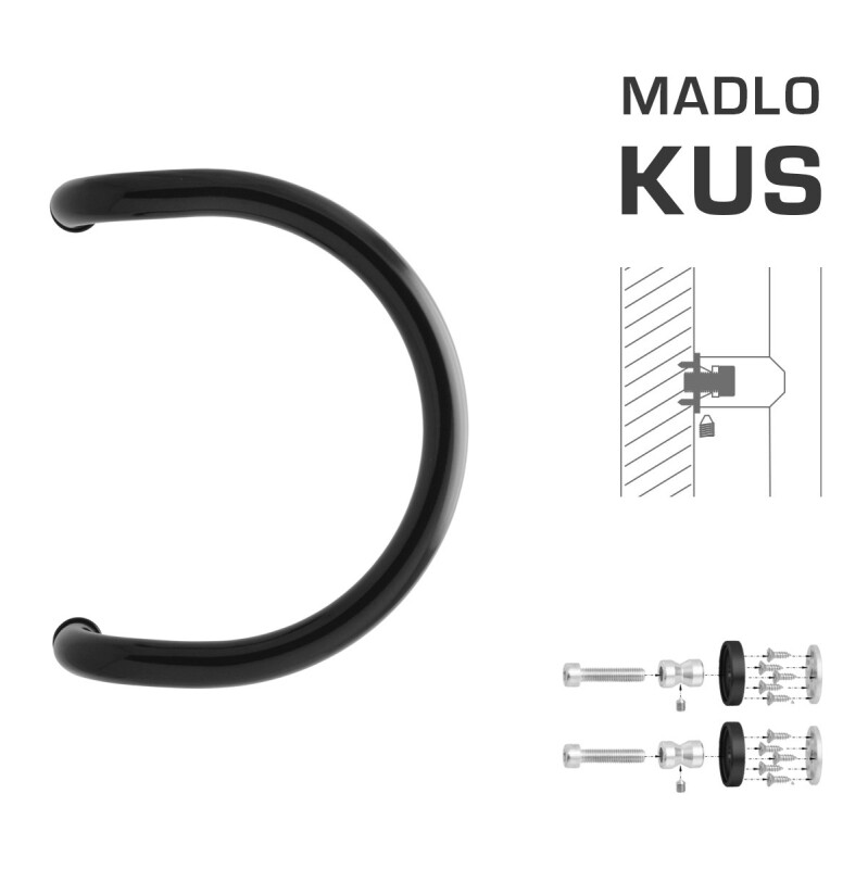 DVERNÉ MADLO MP M1 WA/BD-DREVO - ks( Čierna (RAL 9005)